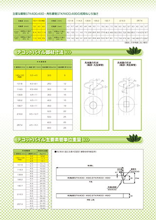 テコットパイルカタログ5ページ